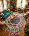 Venetian Tapestry Collection Area Rug -  Burano Rectangle Multi  lifestyle 24