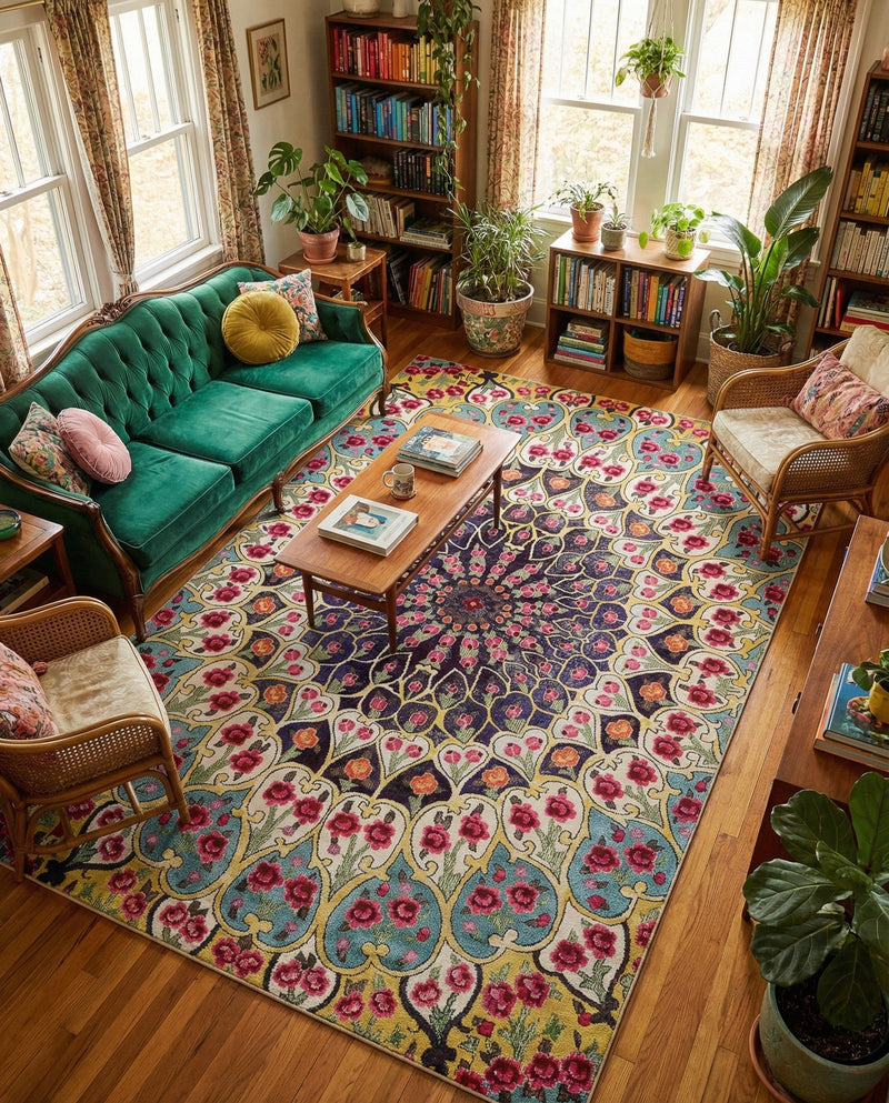 Venetian Tapestry Collection Area Rug -  Burano Rectangle Multi  lifestyle 24