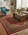 Persian Elegance Collection Area Rug -  Khorasan Rectangle Red  lifestyle 12