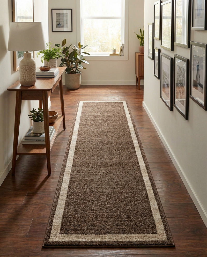 Studio Haven Collection Area Rug -  Alcove (Brown) Runner Brown  lifestyle 45