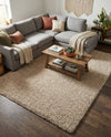 Alpine Plush Collection Area Rug - Verbier Rectangle Beige  lifestyle 54
