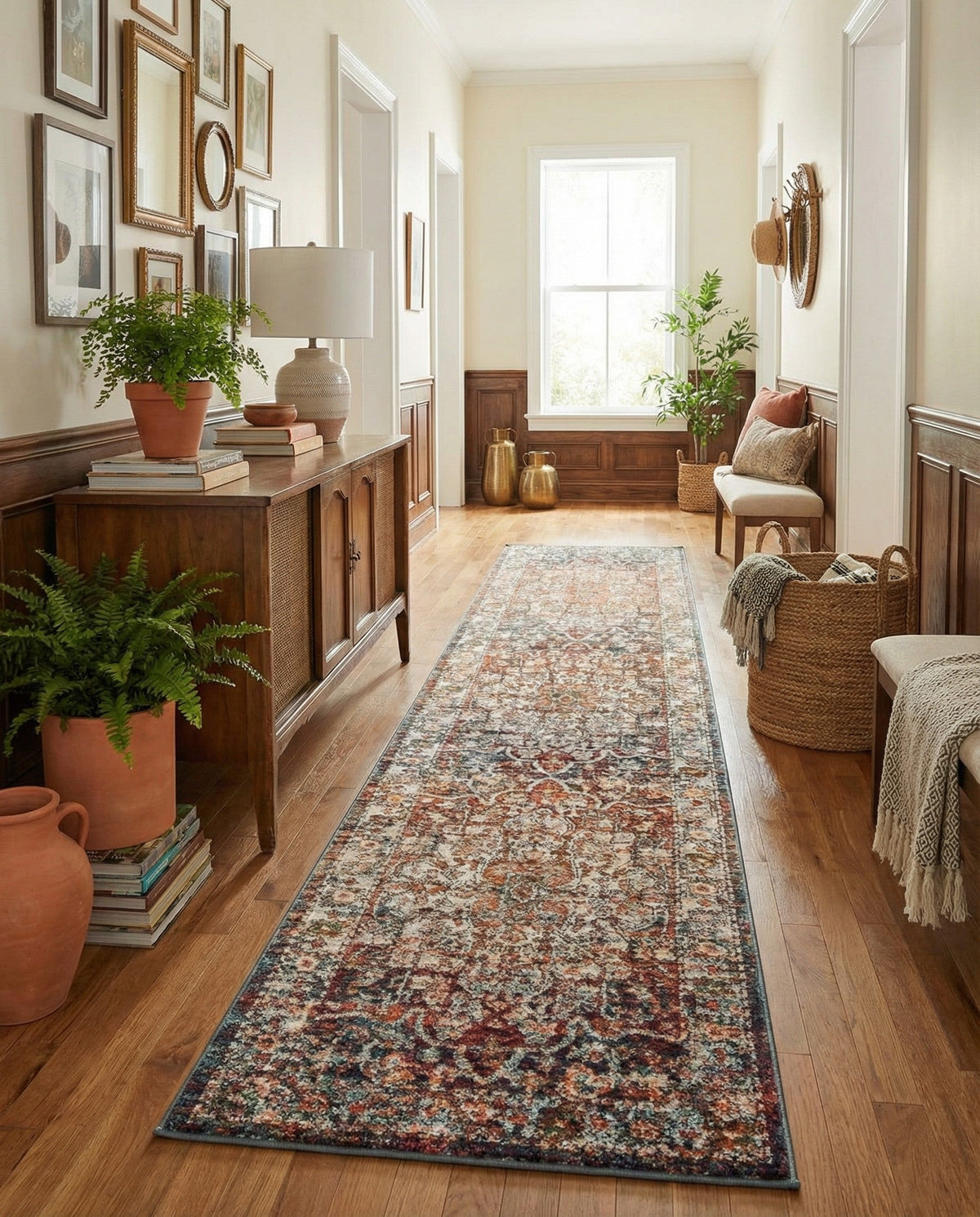 Savannah Soiree Collection Area Rug -  Everglade (Multi) Runner Multi  lifestyle 102