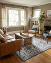 Metro Heights Collection Area Rug -  Astoria Rectangle Navy Blue  lifestyle 18