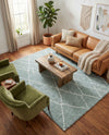 Cozy Haven Shag Collection Area Rug - Serenity (Sage Green) Rectangle Sage Green  lifestyle 19