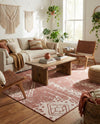 Desert Nomad Terrace Collection Area Rug - Sahara (Rust Red) Square Rust Red  lifestyle 14