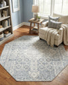 Coastal Haven Collection Area Rug -  Shoreline Octagon Gray  lifestyle 66