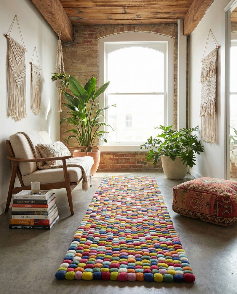 Woolen Sphere Collection Area Rug - Orbsburg (Multi) Runner Multi  lifestyle 51