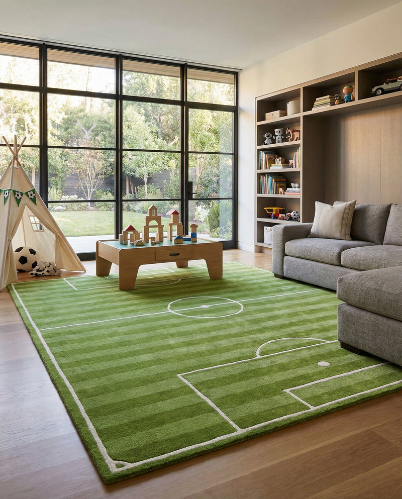 Whimsy Wonders Wool Collection Area Rug -  Reef Rectangle Green  lifestyle 9