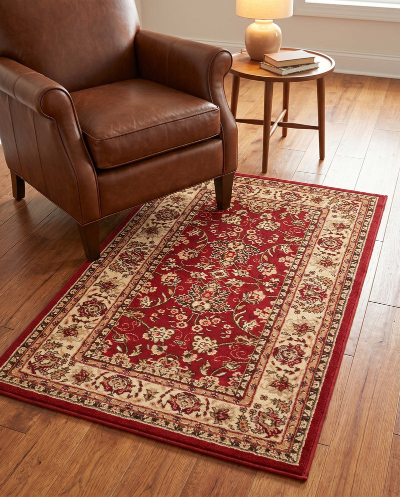 Isfahan Elegance Collection Area Rug - Naghsh-e Jahan (Burgundy) Rectangle Burgundy  lifestyle 42