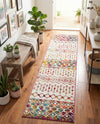 Mediterranean Lattice Collection Area Rug -  Casablanca (Ivory Multi) Runner Ivory Multi  lifestyle 43