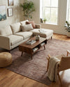 Sahara Essence Collection Area Rug - Oasis (Brown) Rectangle Brown  lifestyle 10
