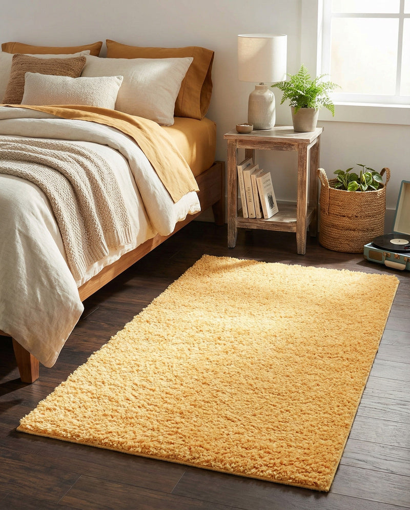 Alpine Plush Collection Area Rug -  Cortina (Sun Yellow) Rectangle Sun Yellow  lifestyle 23