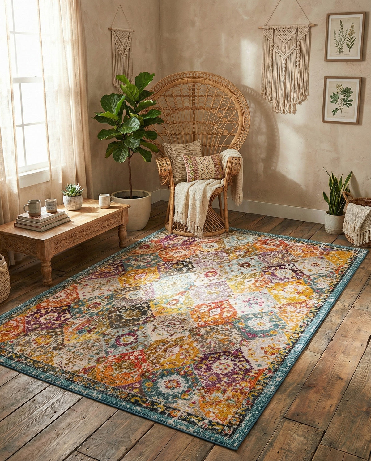 Brighton Terrace Collection Area Rug -  Rottingdean (Multi) Rectangle Multi  lifestyle 23