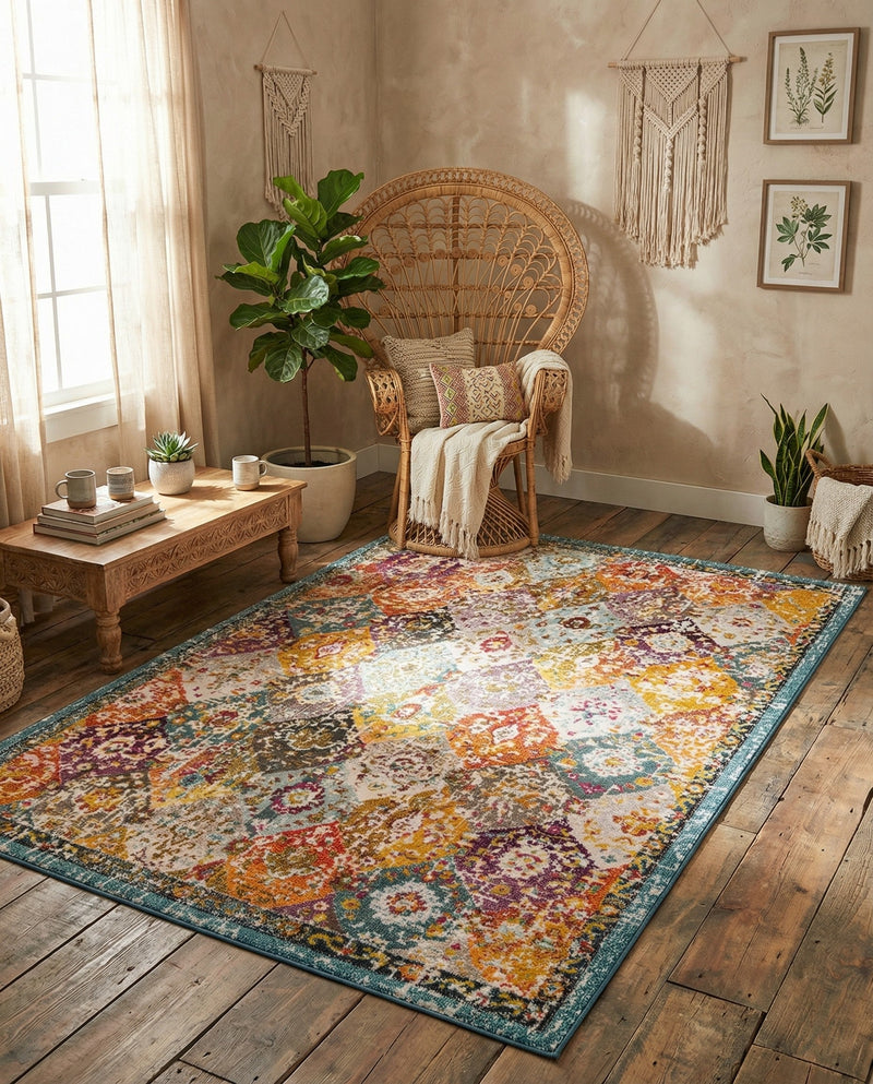 Brighton Terrace Collection Area Rug -  Rottingdean (Multi) Rectangle Multi  lifestyle 23
