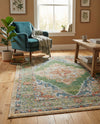 Savannah Soiree Collection Area Rug - Serengeti (Green) Rectangle Green  lifestyle 14