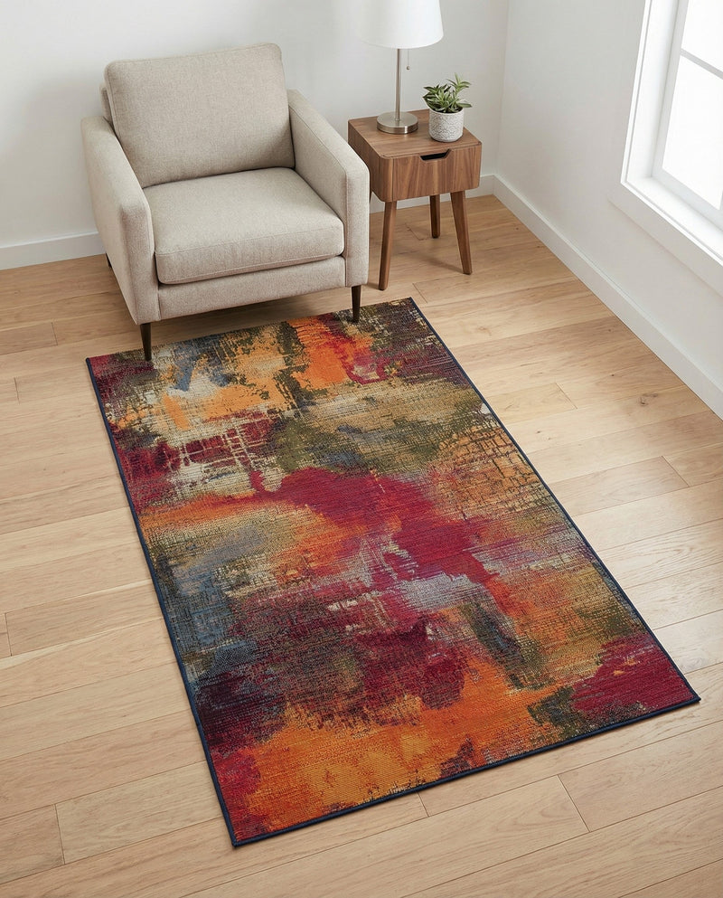 Urban Terrace Collection Area Rug -  Atrium Rectangle Multi  lifestyle 25