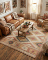 Desert Weave Jute Collection Area Rug - Sahara Rectangle Multi  lifestyle 9
