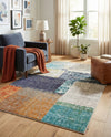 Colorburst Oasis Collection Area Rug - Palette Rectangle Multi  lifestyle 12