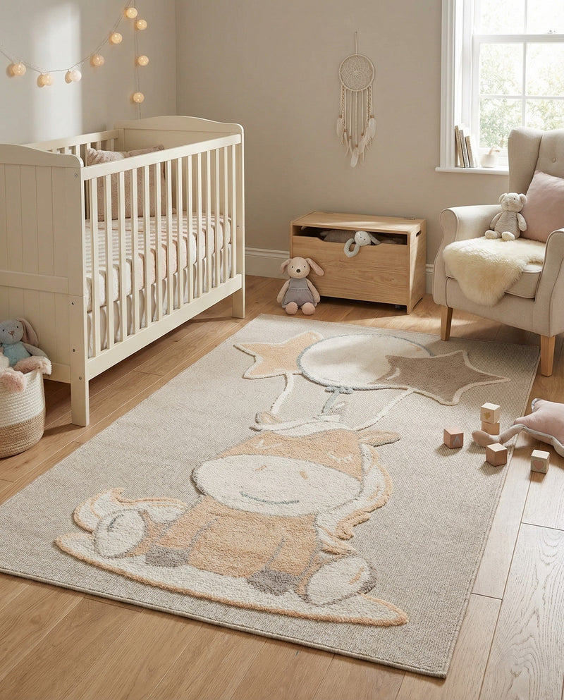 Wonder Tykes Collection Area Rug - Enchanted Rectangle Peach Blossom  lifestyle 12