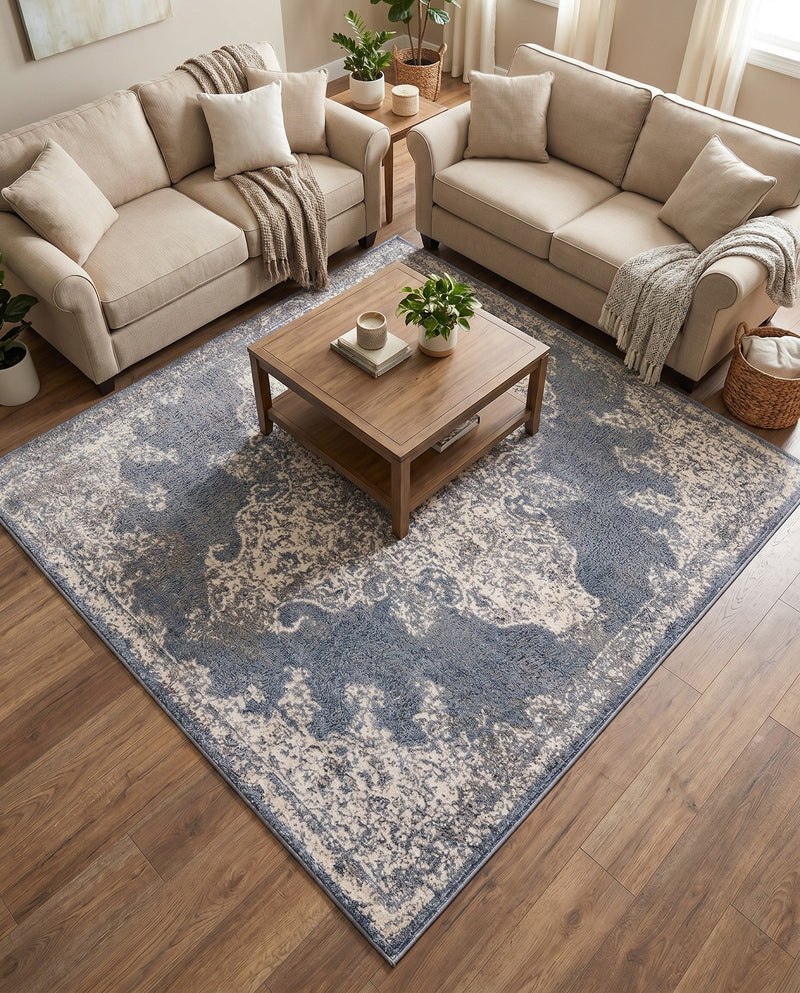 Gobi Sands Collection Area Rug -  Lop Square Gray  lifestyle 56