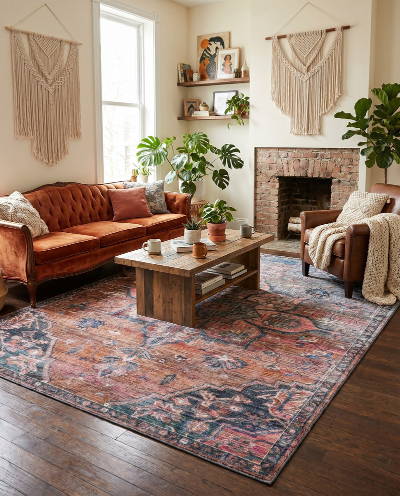 Vintage Memories Collection Area Rug -  Hindsight Rectangle Multi  lifestyle 12