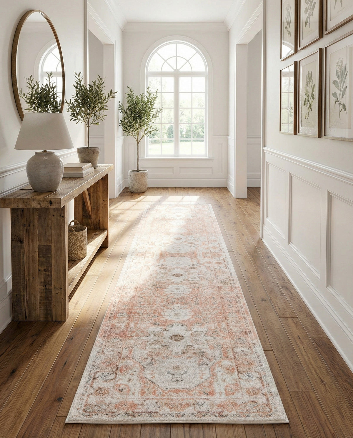 Parisian Elegance Collection Area Rug - Versailles (Rose Pink) Runner Rose Pink  lifestyle 97