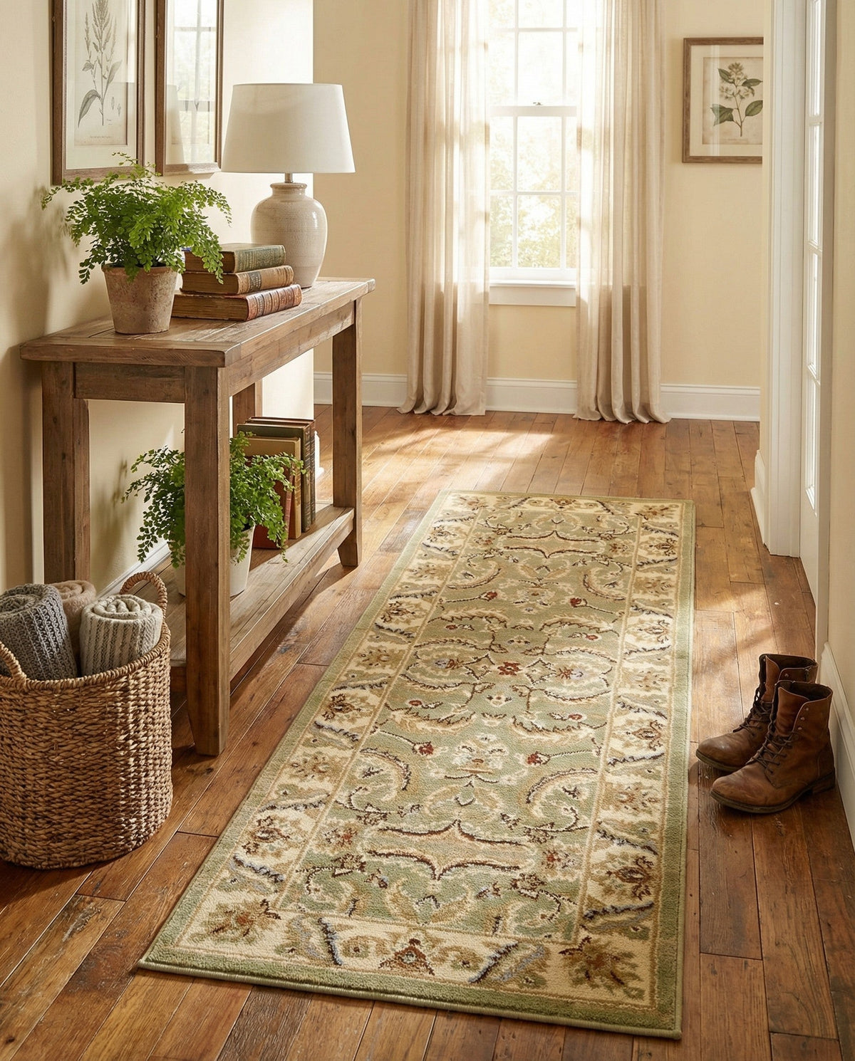 Jaipur Elegance Collection Area Rug -  Lal Runner Green  lifestyle 148