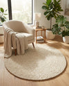 Woolen Sphere Collection Area Rug - Orbsburg (Ivory) Round Ivory  lifestyle 54