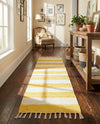 Tassel Trail Collection Area Rug - Pathway (Yellow and Ivory) Runner Yellow and Ivory  lifestyle 52