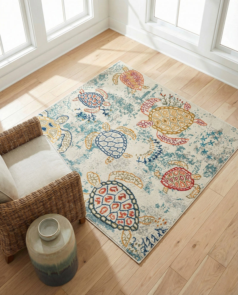 Sorrento Shores Collection Area Rug -  Massa Square Beige  lifestyle 42
