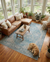 Coastal Haven Collection Area Rug -  Marina Rectangle Blue  lifestyle 26