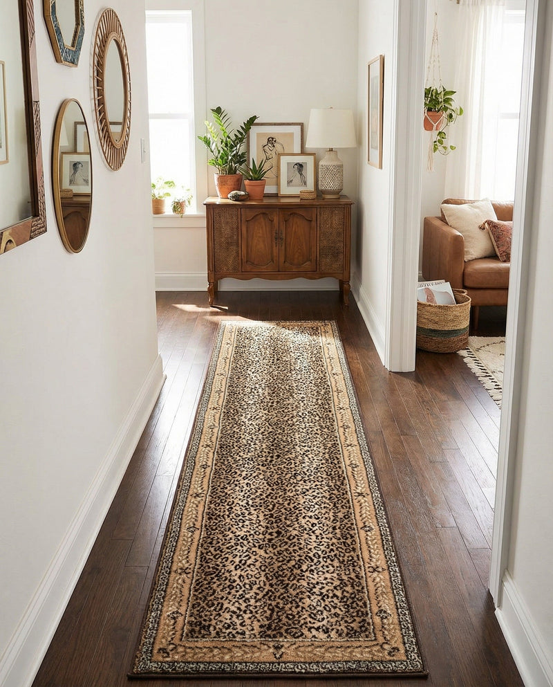 Savannah Sojourn Collection Area Rug -  Limpopo Runner Brown  lifestyle 76