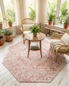 Cambridge Classics Collection Area Rug -  Magdalene (Pink) Octagon Pink  lifestyle 60