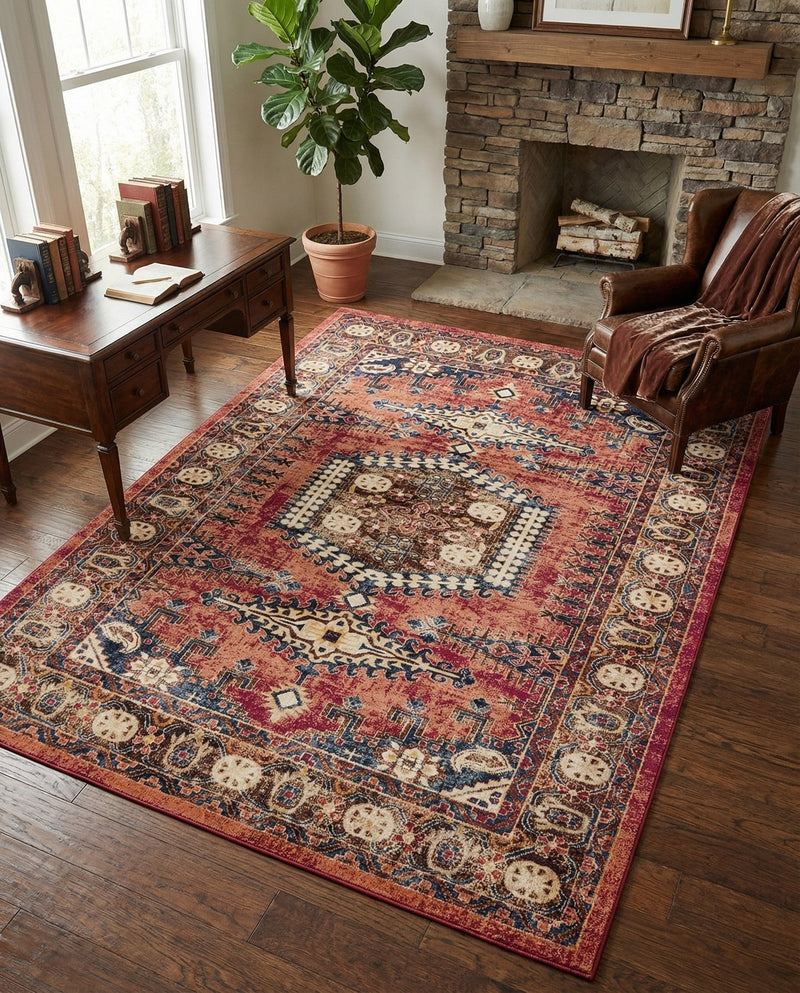 Eden Oasis Collection Area Rug -  Refuge (Terracotta) Rectangle Terracotta  lifestyle 16