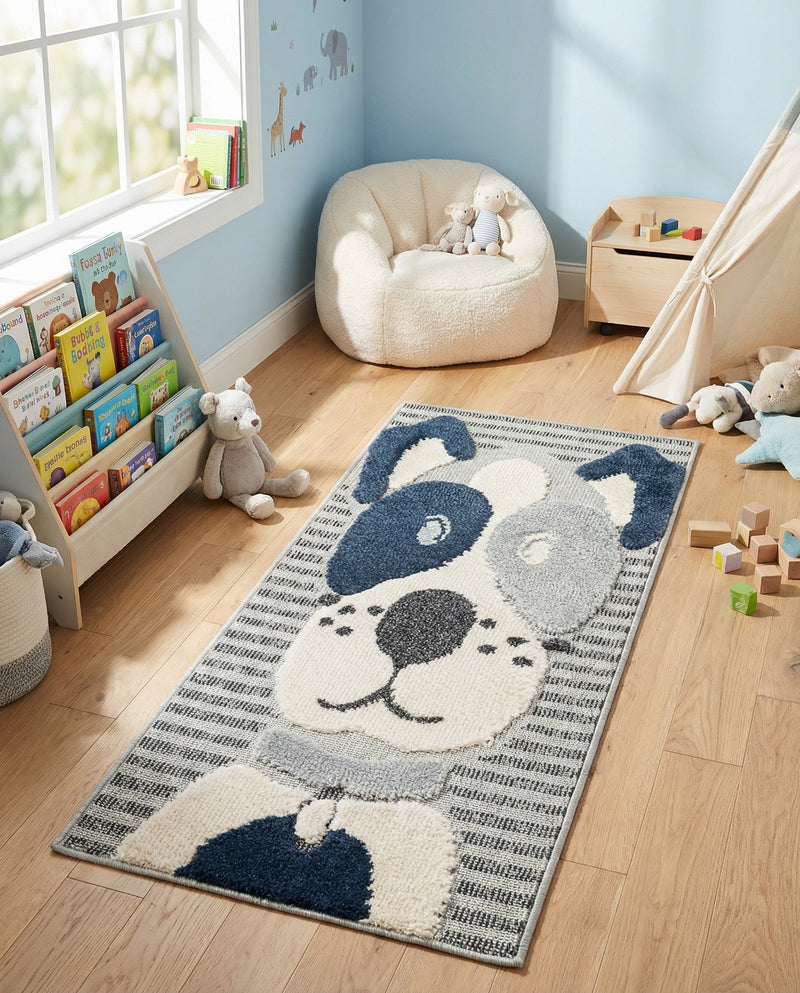 Wonder Tykes Collection Area Rug -  Magicgrove Runner Blue and Gray  lifestyle 49
