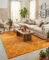 Trellis Mosaic Collection Area Rug -  Pergolatown (Orange) Rectangle Orange  lifestyle 12