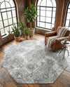 Riviera Elegance Collection Area Rug -  Monaco (Light Gray) Octagon Light Gray  lifestyle 68
