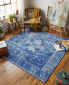 Heritage Elegance Collection Area Rug -  Windsor (Navy Blue) Square Navy Blue  lifestyle 47