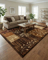 Bistro Lounge Collection Area Rug -  Affogato Rectangle Brown  lifestyle 49