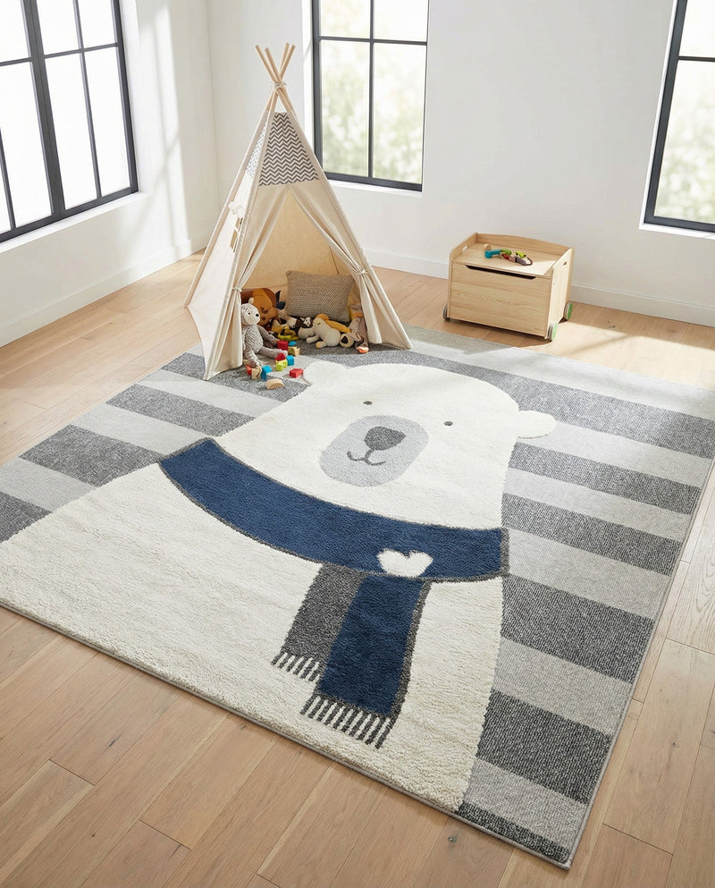 Wonder Tykes Collection Area Rug -  Dreamland Square Gray  lifestyle 57