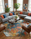 Colorburst Oasis Collection Area Rug -  Chroma Octagon Multi  lifestyle 71