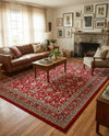 Isfahan Elegance Collection Area Rug - Naghsh-e Jahan (Red) Rectangle Red  lifestyle 20