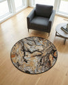 Urban Terrace Collection Area Rug -  Horizon Round Multi  lifestyle 80