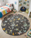 Wonder Tykes Collection Area Rug -  Carnival Round Charcoal Gray  lifestyle 46