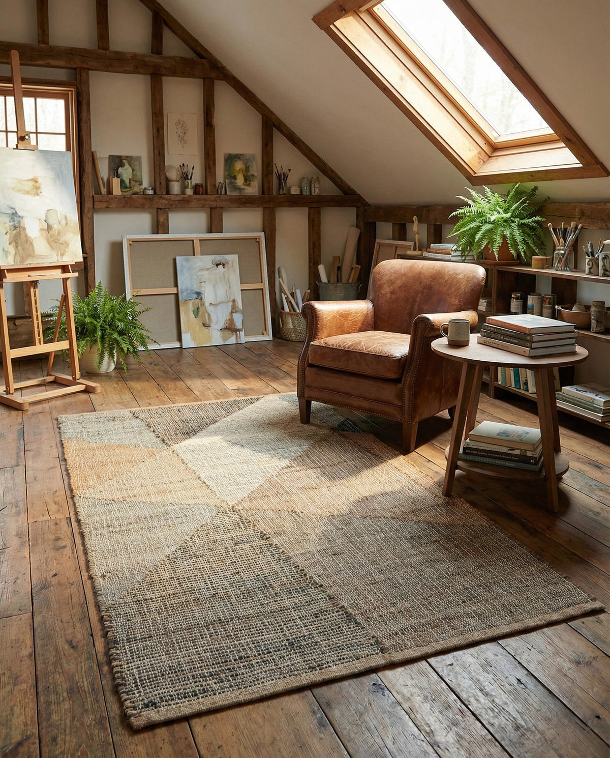 Desert Weave Jute Collection Area Rug -  Mojave Rectangle Multi  lifestyle 7
