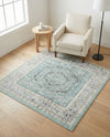 Adriana Terrace Collection Area Rug - Capri (Aqua) Square Aqua  lifestyle 56