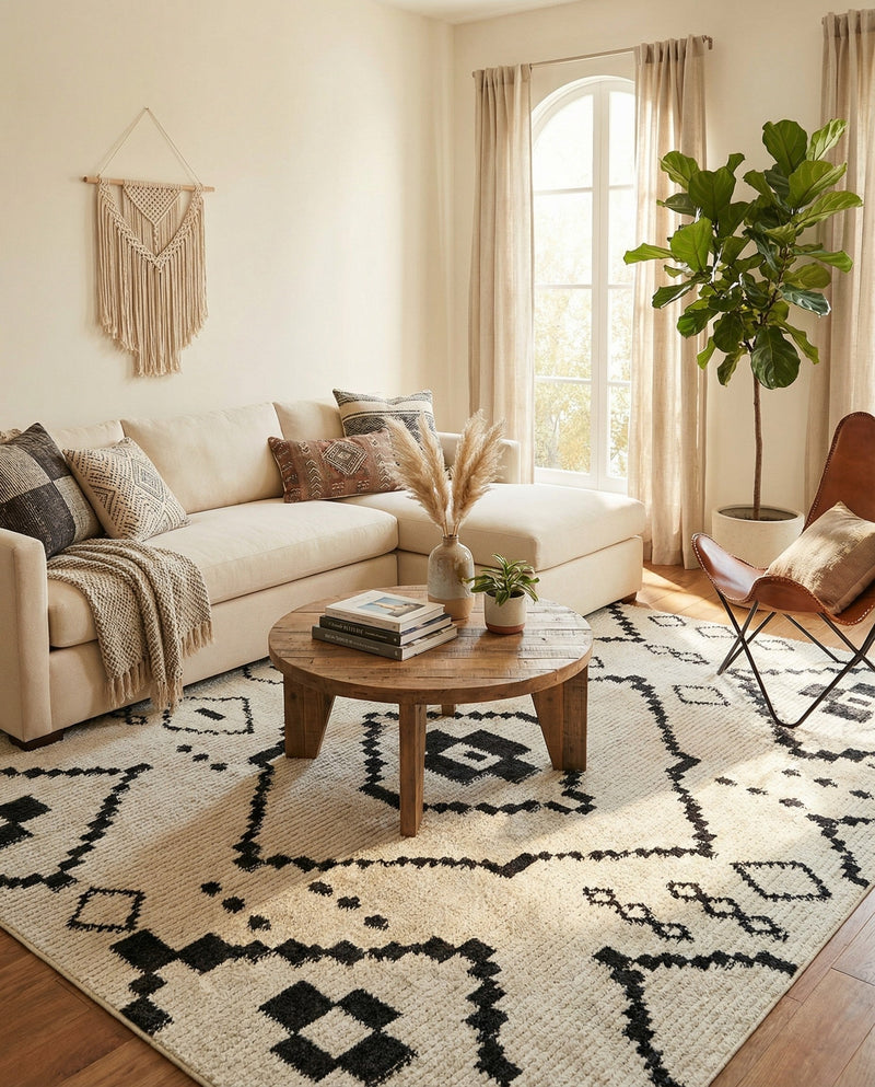 Tangier Treasures Collection Area Rug -  Chefchaouen Rectangle Ivory  lifestyle 10