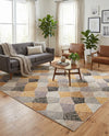 Urban Terrace Collection Area Rug - Metropolis Square Gray  lifestyle 76