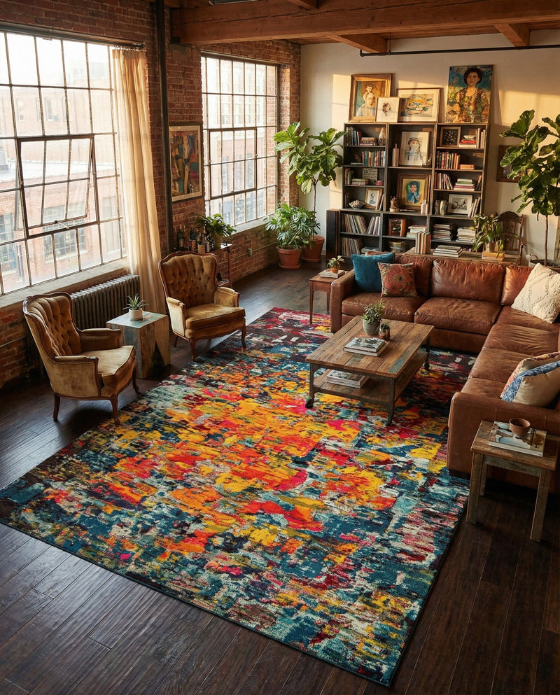 Marrakesh Elegance Collection Area Rug -  Larache Rectangle Multi  lifestyle 17