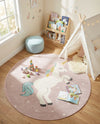 Wonder Tykes Collection Area Rug -  Tangle Round Pink  lifestyle 37